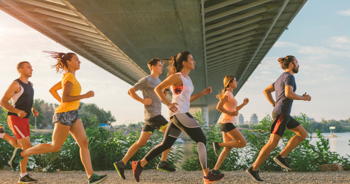 A photo of runners during a 5K