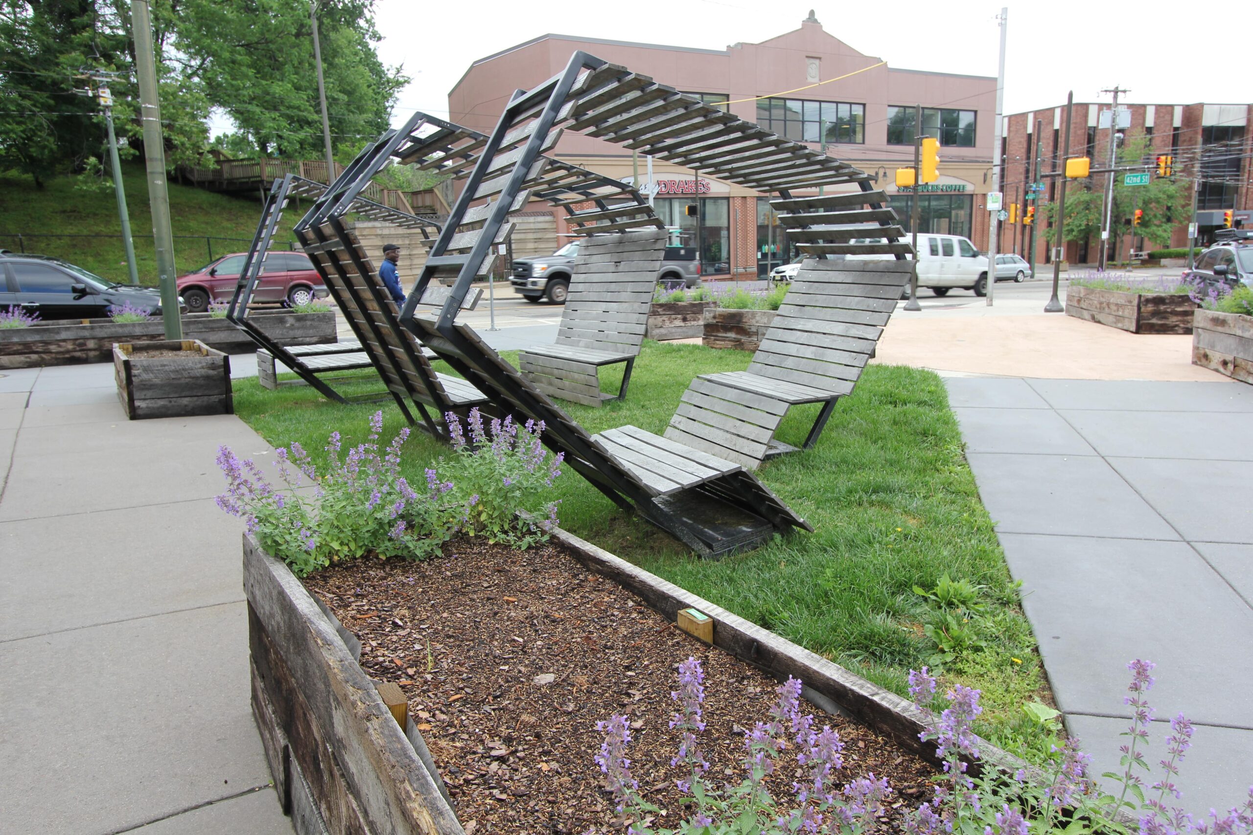 LoopedIn chairs at Woodland Green (42nd and Woodland Avenue)