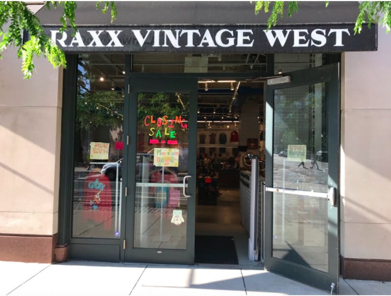 Storefront of Raxx Vintage West