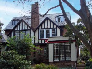 A beautiful home built in a half-timbered style common in the Garden Court neighborhood