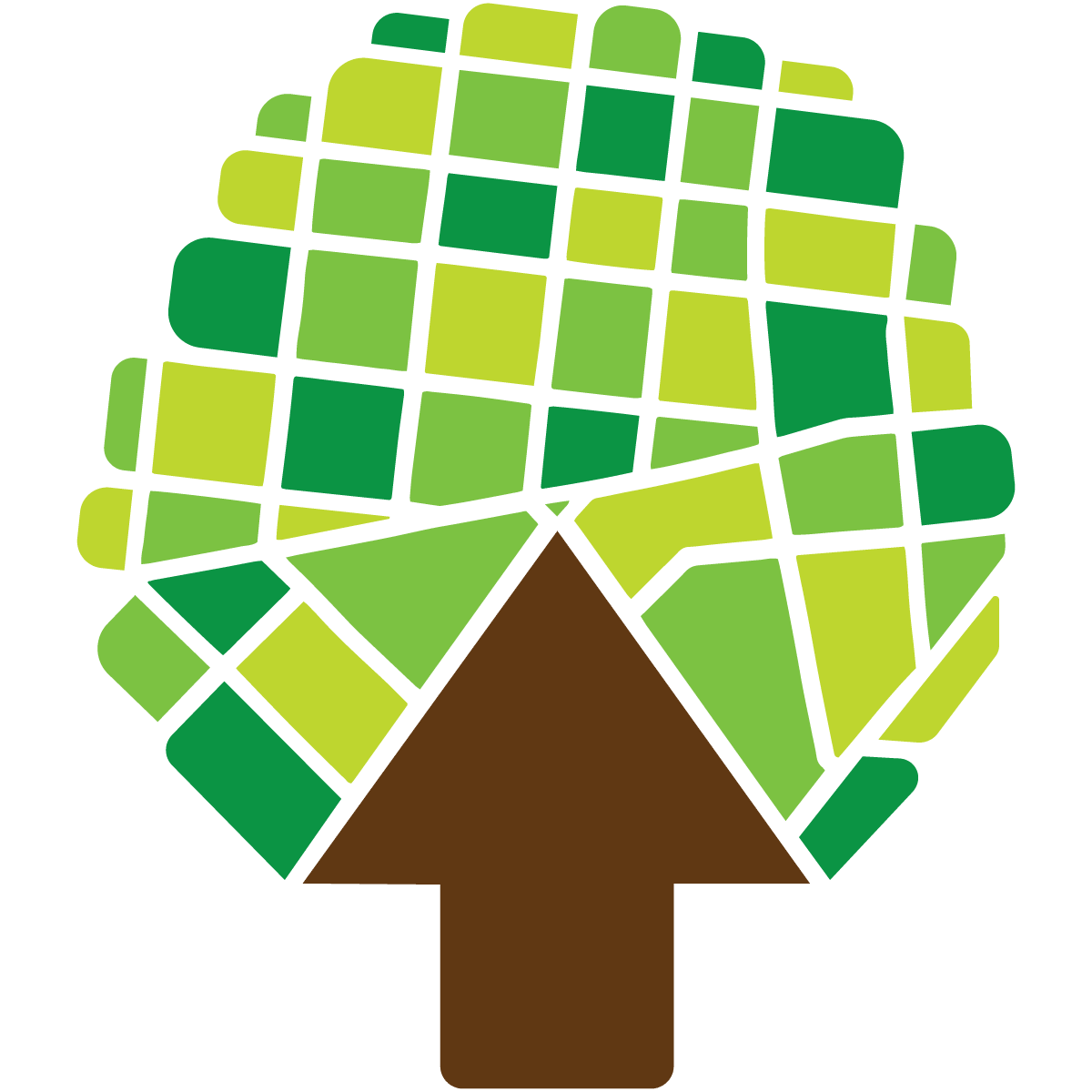 Green City Works logo graphic, which resenbles a green tree.