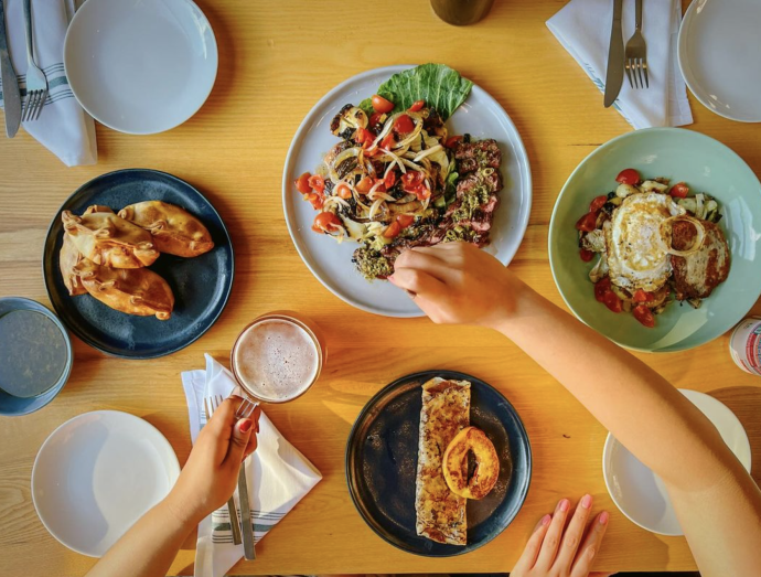 A view of Argentine dishes including empanadas from Jezabels