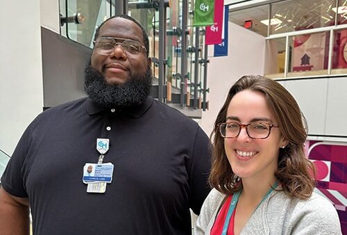 photo of Lab workers smiling