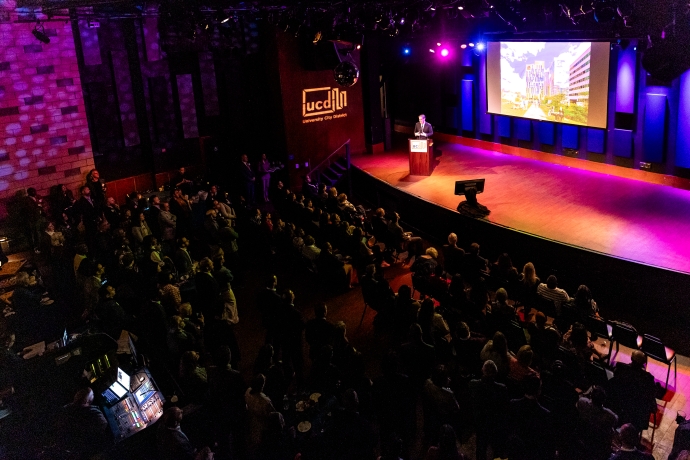 The crowd at The State of University City 2024.