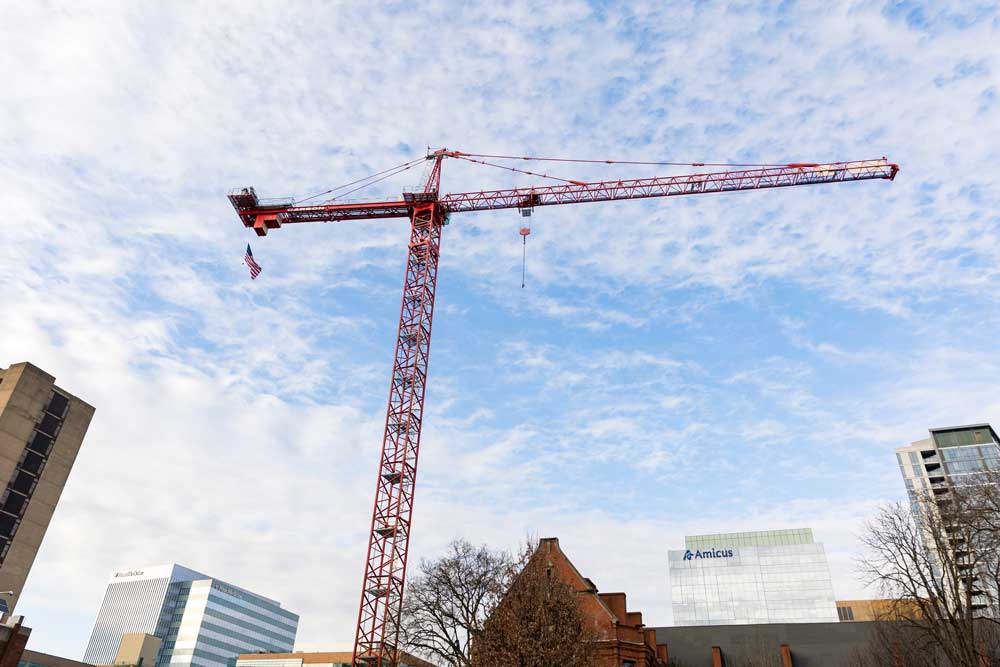 photograph of construction crane