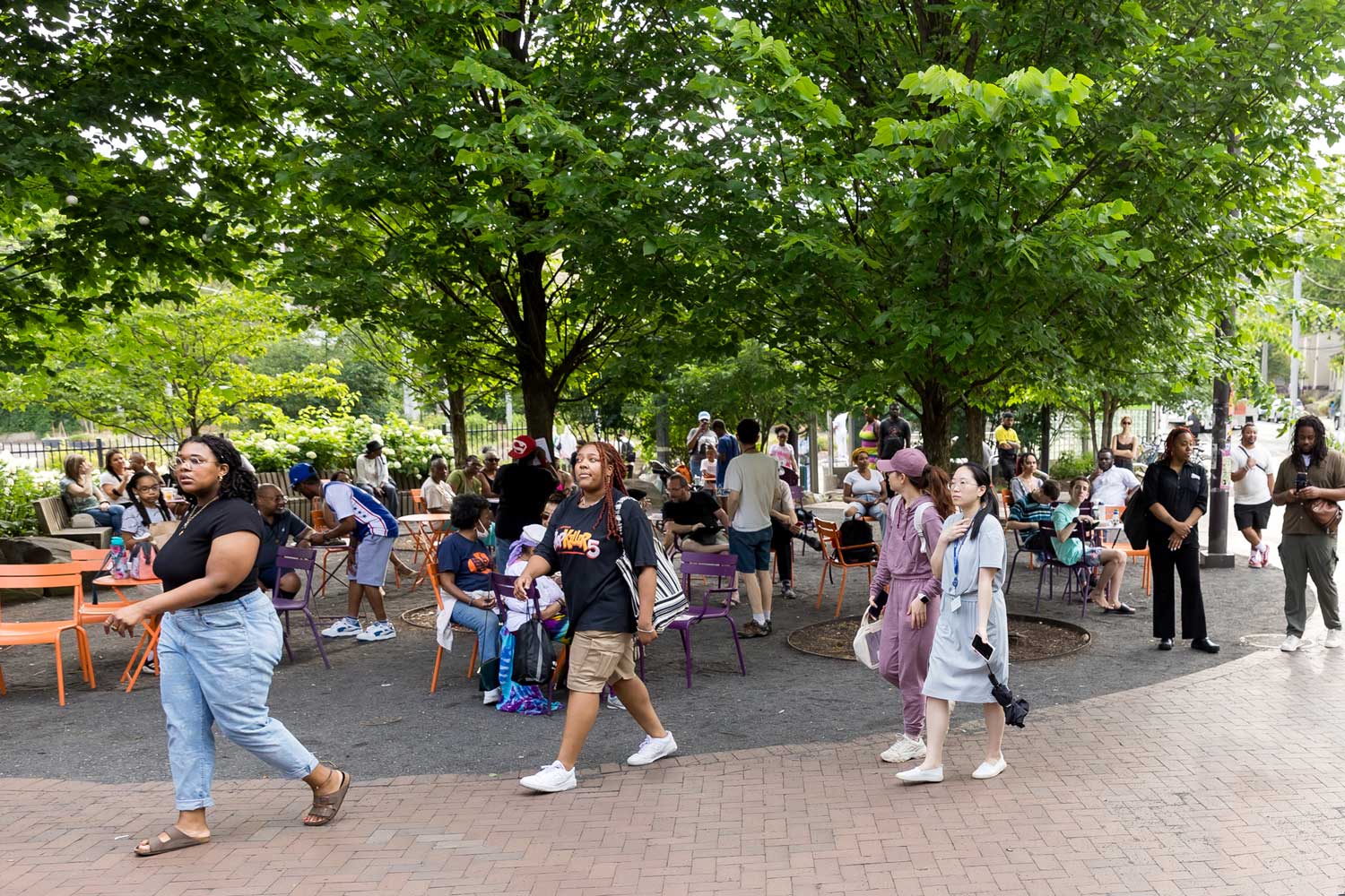 Trolley Portal Gardens West Philadelphia Public space crowd