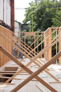 A house being constructed with help from Ryan Spak of Project Rehab